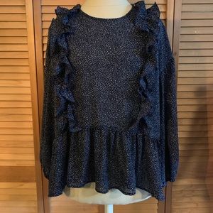 Navy Blue Blouse